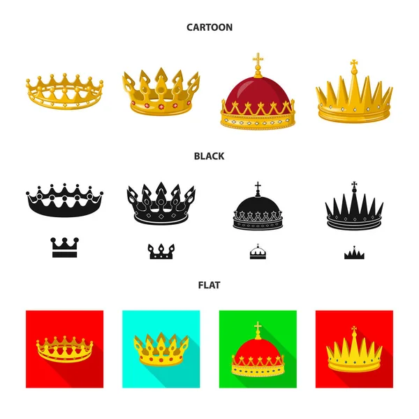 Illustration vectorielle de l'icône médiévale et noble. Collection d'illustration vectorielle de stock médiévale et monarchique . — Image vectorielle