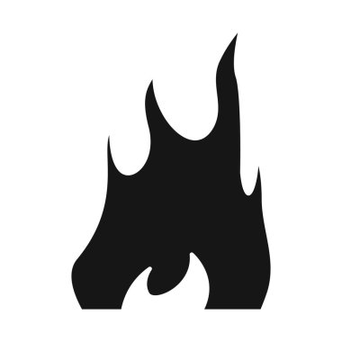 Alev ve sıcak logo vektör illüstrasyon. Stok için alev ve duman vektör simgesi kümesi.