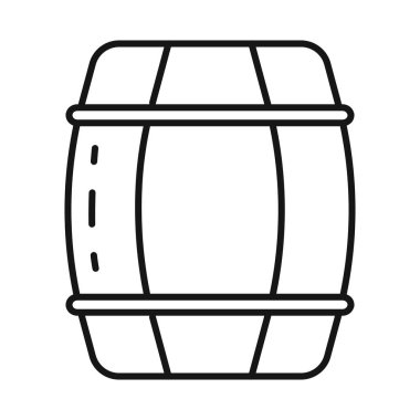 Fıçı ve şarap sembolüizole nesne. Stok için fıçı ve ahşap vektör simgesi seti.