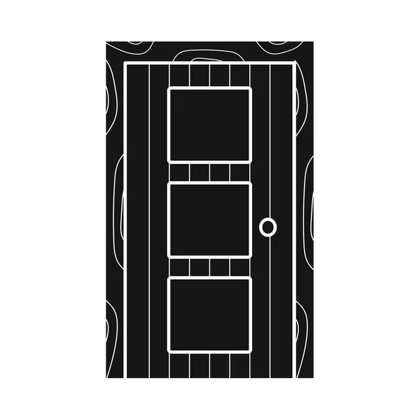 Objet isolé de la porte et du logo de la porte. Ensemble d'illustration vectorielle de porte et d'entrée . — Image vectorielle