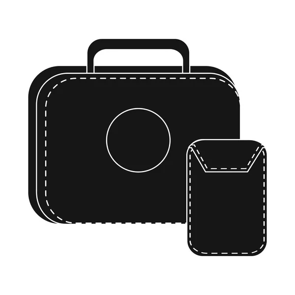 ハンドバッグとバッグのロゴの孤立したオブジェクト。在庫のためのハンドバッグとモダンなベクトルアイコンのセット. — ストックベクタ