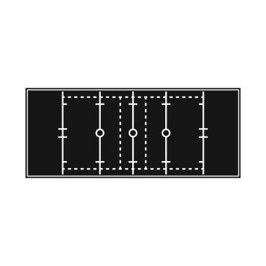 Rugby ve stadyum sembolü izole nesne. Web için rugby ve hedef stok sembolü koleksiyonu.