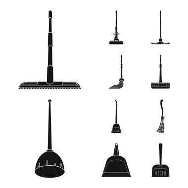 Hizmet ve yıkama simgesivektör illüstrasyon. Stok için servis ve ev işi vektör simgesinin toplanması.