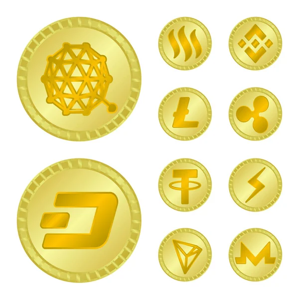 Vektoros illusztráció valuta-és Bitcoin logó. Pénznem-és internetes készletvektor-illusztráció. — Stock Vector