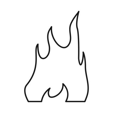 Alev ve sıcak sembolün vektör illüstrasyonu. Alev ve duman stok vektör illüstrasyon seti.