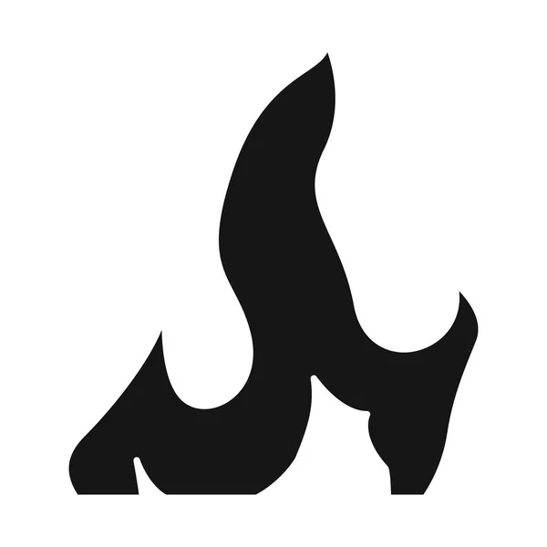 Ilustración vectorial de llama y símbolo caliente. Colección de la llama y la luz stock vector ilustración . — Archivo Imágenes Vectoriales