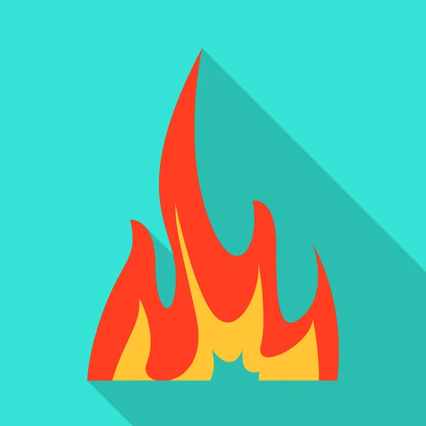 Objeto isolado de chama e ícone amarelo. Conjunto de chama e símbolo de estoque de temperatura para web . —  Vetores de Stock