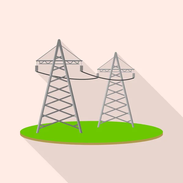 Geïsoleerd voorwerp van elektrische en netwerk teken. Set van elektrische en transmissie voorraad symbool voor web. — Stockvector