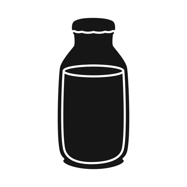 Vektorová ilustrace ikony džbánu a mléka. Ukázka vektorového vektoru konvice a skla. — Stockový vektor