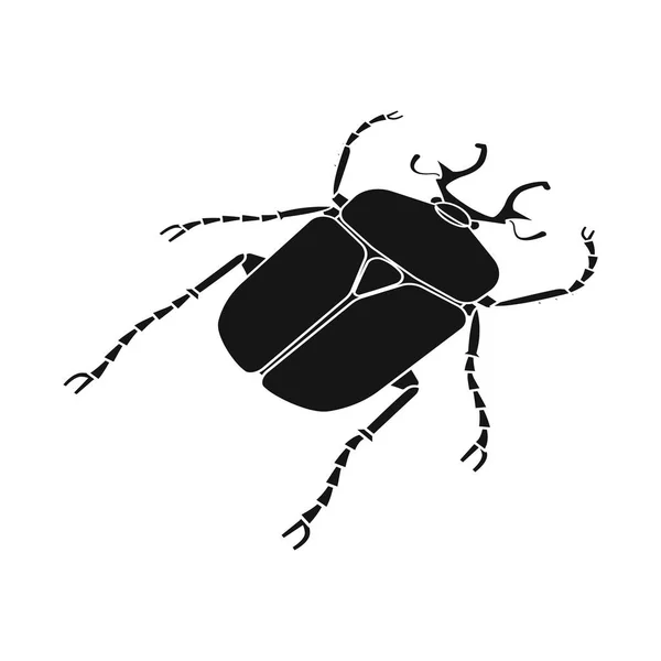 Vector illustration of beetle and bug icon. Collection of beetle and summer stock symbol for web. — Stock Vector