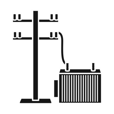 Bitki ve sütun işareti izole nesne. Web için bitki ve fabrika stok sembolü toplama.
