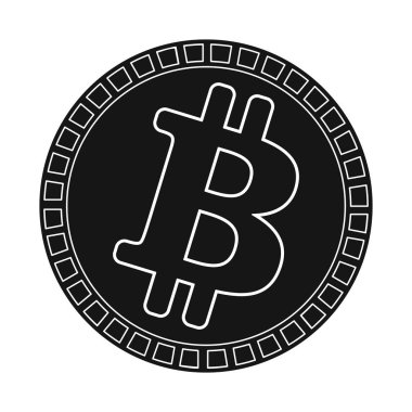 Bozuk para ve kripto para simgesinin vektör çizimi. Web için sikke ve iş stok sembolü toplama.