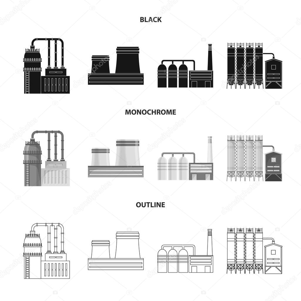 Isolated object of production and structure symbol. Collection of production and technology vector icon for stock.