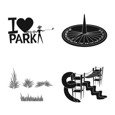 Kamu ve gevşeme simge vektör Illustration. Halk topluluğu ve web için park hisse senedi simgesi.