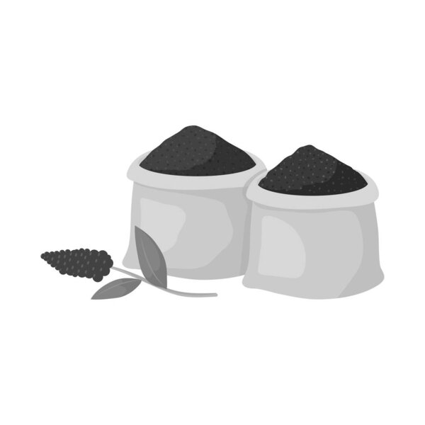 Изолированный предмет мешка и значок специи. Набор мешков и векторных значков на складе
.