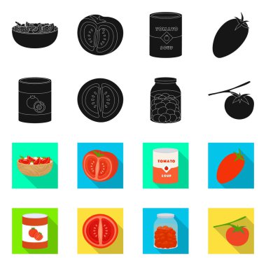 Sebze ve lezzetli işareti Vektör illüstrasyon. Sebze ve doğal stok vektör illüstrasyon koleksiyonu.