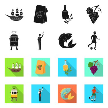 Vektör tasarımı ve tarihi işaret. Ağ için ülke hisse senedi sembolü.