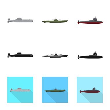 Savaş ve gemi logo vektör Illustration. Savaş ve filo hisse senedi simgesi için web topluluğu.