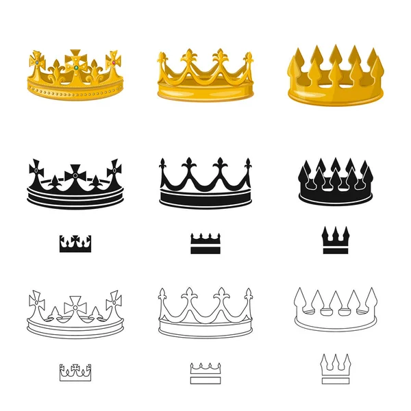 Ilustração vetorial do signo medieval e da nobreza. Coleção de medieval e monarquia símbolo de estoque para web . —  Vetores de Stock