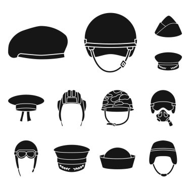 Geleneksel ve silahlı burcun izole nesnesi. Geleneksel ve memur stok vektör illüstrasyon seti.