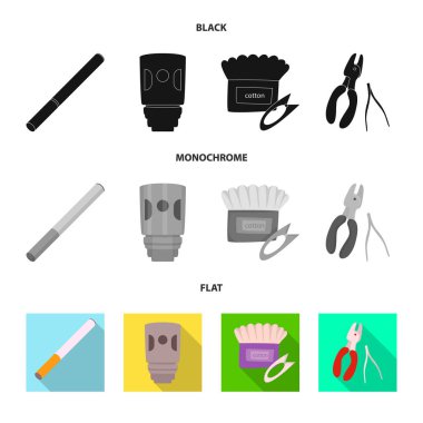 Teknolojinin izole nesnesi ve tat sembolü. Teknoloji seti ve trendy stok vektör illüstrasyon.