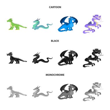 Efsane ve cadılar bayramı işareti vektör illüstrasyon. Efsane ve tarih stok vektör illüstrasyon seti.