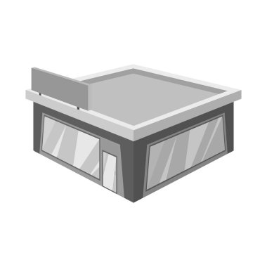 Mağaza ve giyim sembolü vektör tasarımı. Stok için mağaza ve windows vektör simgesinin toplanması.