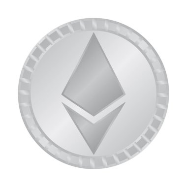 Bozuk para ve kripto para işaretinin yalıtılmış nesnesi. Hisse senedi için bozuk para ve banka vektör simgesi kümesi.