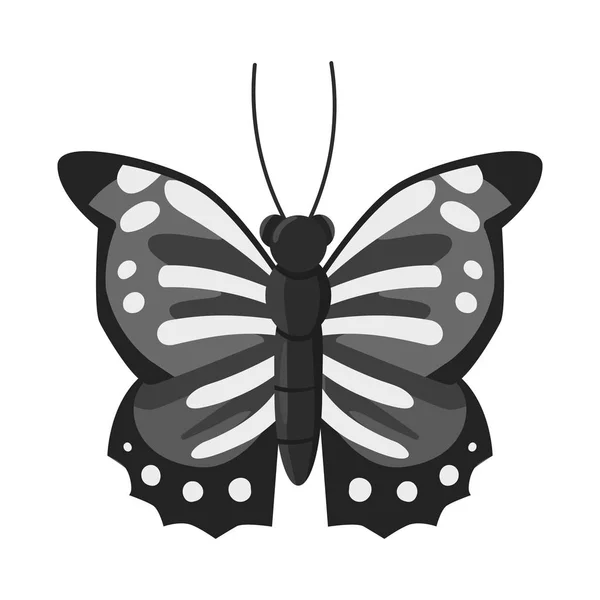 Vektorillustration von Schmetterling und Schönheitssymbol. Sammlung von Schmetterlings- und Wildtiersymbolen für das Web. — Stockvektor