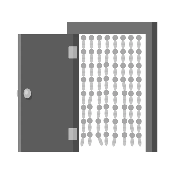 Ilustração vetorial de porta e logotipo aberto. Conjunto de porta e porta símbolo de estoque para web . — Vetor de Stock