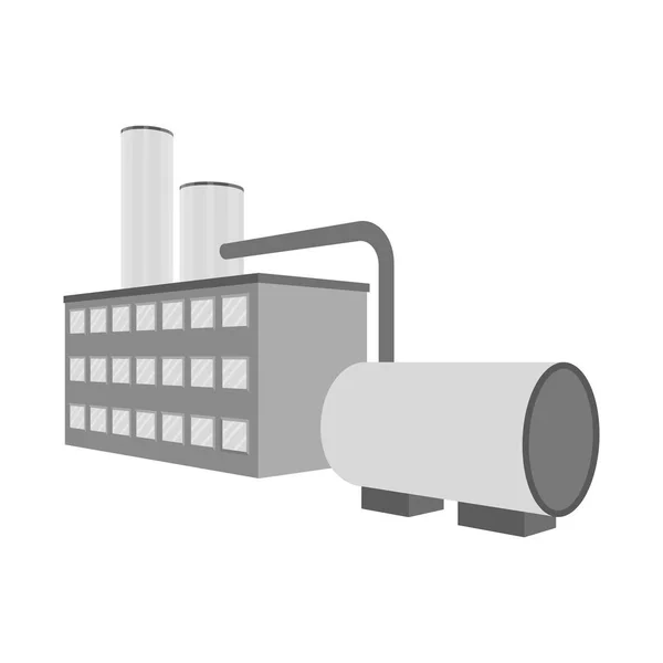Objeto isolado do símbolo da planta e da turbina. Coleta de planta e energia estoque vetor ilustração . — Vetor de Stock