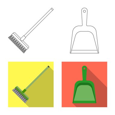 Temizlik ve servis işareti vektör tasarımı. Temizlik ve ev hisse senedi simgesi için web topluluğu.