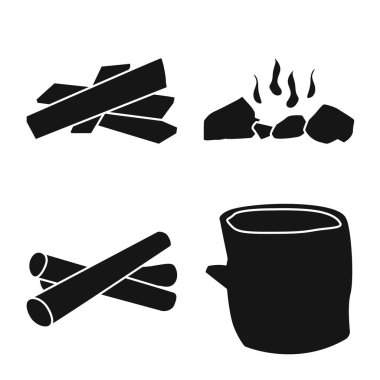 Kaba ve ormancılık logosuvektör tasarımı. Stok için kaba ve doğa vektör simgesinin toplanması.