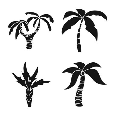 Seyahat ve ekoloji logosu vektör illüstrasyon. Web için seyahat ve plaj stok sembolü koleksiyonu.