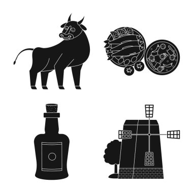 Vektör tasarımı ve ülke logosu. Stok için toplama ve Portekiz vektör simgesi.