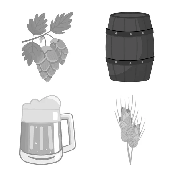 Ilustración vectorial del logotipo del restaurante y el oktoberfest. Set de restaurante e icono de vector cervecero para stock . — Archivo Imágenes Vectoriales