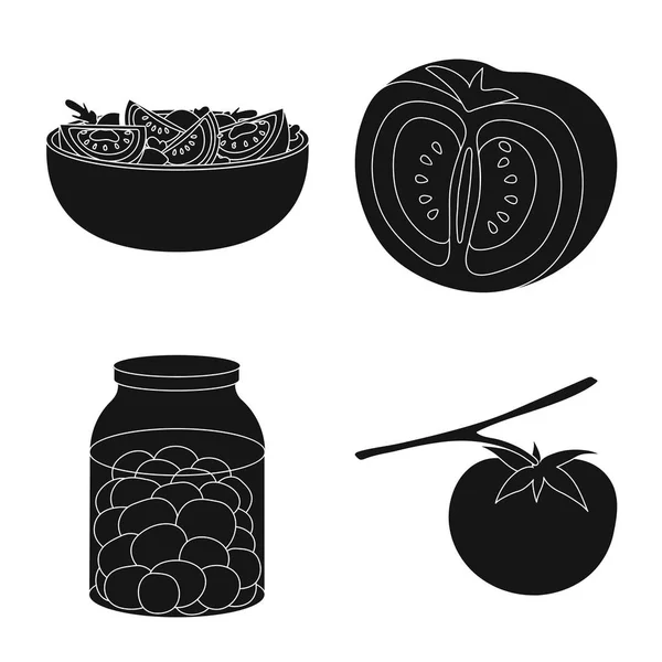 Векторная иллюстрация продукта и природного символа. Набор векторных иллюстраций по продуктам и пищевым запасам . — стоковый вектор