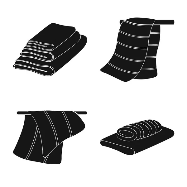 Diseño vectorial de textil y símbolo del hogar. Colección de textil y playa símbolo de stock para la web . — Archivo Imágenes Vectoriales