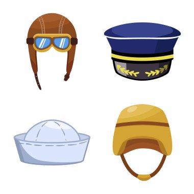 Ordu ve subay simgesivektör illüstrasyon. Web için ordu ve asker stok sembolü seti.