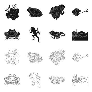 Yaban hayatı ve bataklık logosu vektör tasarımı. Yaban hayatı ve sürüngen stok vektör çizim koleksiyonu.