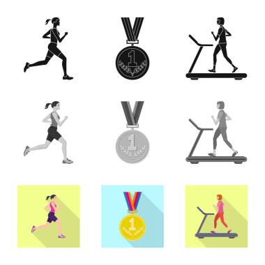 Spor ve kazanan sembol yalıtılmış nesne. Spor ve fitness hisse senedi simgesi web için kümesi.