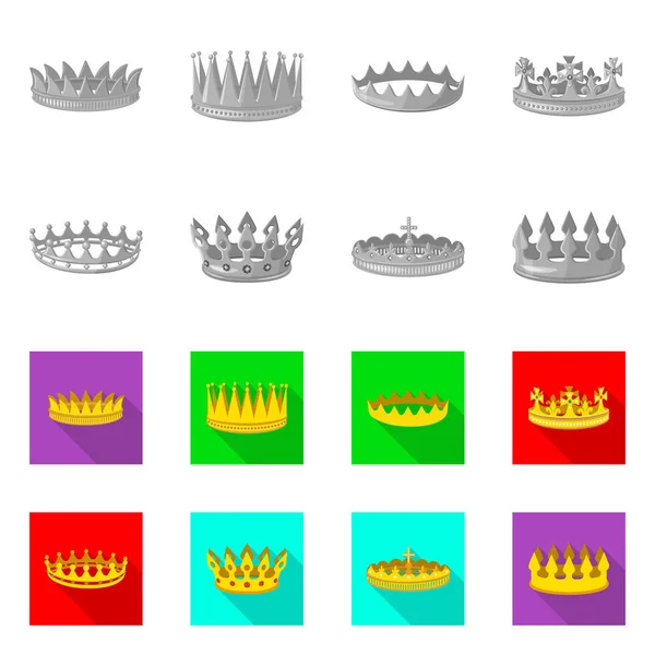 Ilustração vetorial do ícone medieval e da nobreza. Coleção de medieval e monarquia símbolo de estoque para web . — Vetor de Stock