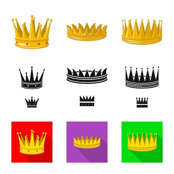 Vector design of medieval and nobility icon. Collection of medieval and monarchy vector icon for stock. — Stock Vector