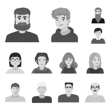 Meslek ve ofis simgesi vektör illüstrasyon. Meslek ve moda stok vektör illüstrasyon seti.