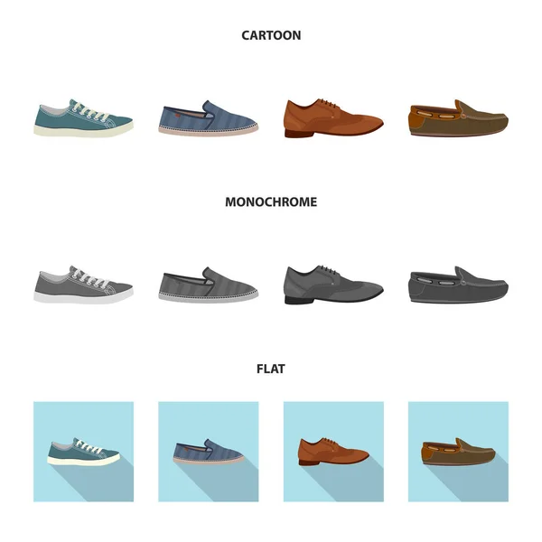 Elkülönített objektum cipő és lábbeli ikon. A cipő és láb tőzsdei szimbólum a web. — Stock Vector