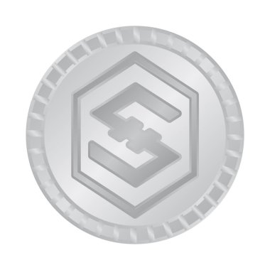 Bytecoin ve para işareti izole nesne. Web için bytecoin ve teknoloji stok sembolü seti.