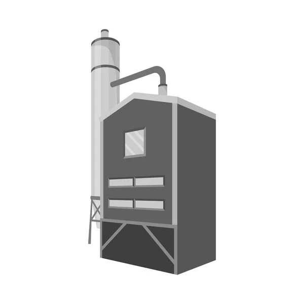 Diseño vectorial de la fábrica y el icono del combustible. Colección de fábrica y refinería stock vector ilustración . — Vector de stock
