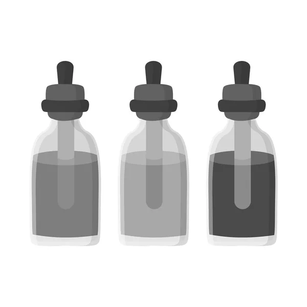 Векторная конструкция жидкого и веппингового знака. Сбор векторной иллюстрации запасов жидкости и бутылок . — стоковый вектор