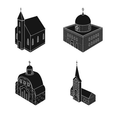 Bucak ve inanç simgesivektör illüstrasyon. Bucak ve yapı stok vektör illüstrasyon koleksiyonu.