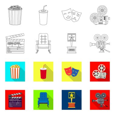 Televizyon ve işareti filme vektör tasarımı. Televizyon ve web için hisse senedi simgesi ile ilgilenen koleksiyonu.